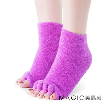 Magic美肌刻-凝膠保養美足襪紫色