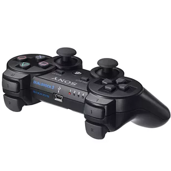 PS3周邊-原廠無線震動手把-黑色黑色