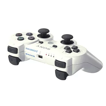 PS3周邊-原廠無線震動手把-白色