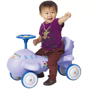 【寶貝樂】Q飛機兒童三輪助步車-藍色