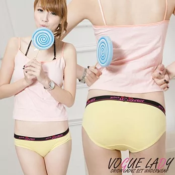 【Vogue Lady】黑邊純色糖果三角褲(黃)M黃