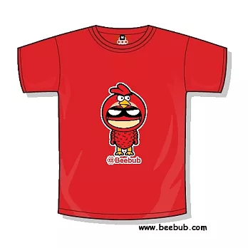 【Beebub】憤怒鳥超人-紅鳥超人-XS紅