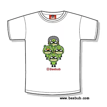 【Beebub】憤怒鳥超人-綠豬大集合XS白
