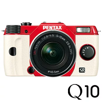 PENTAX Q10 COLOR +5-15mm 變焦單鏡組-紅色機身(公司貨)白色