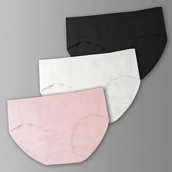 【蕾黛絲】伴你一生(精梳棉)棉褲三件包(中腰)M-EELM黑+白+粉