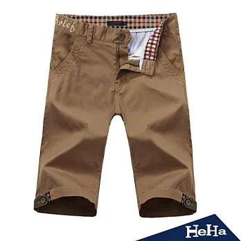 【HeHa】夏季新款時尚韓版男休閒短褲(共二色)L卡其色