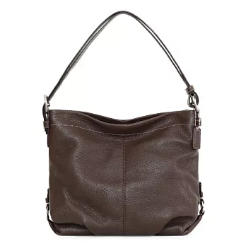 《COACH》新款 咖啡皮革斜背/側肩兩用包咖啡