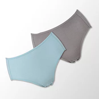 【蕾黛絲】伴你一生竹纖維高腰褲 (M-EL/ 2件包)M藍+膚