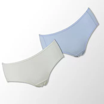 【蕾黛絲】伴你一生竹纖維中腰褲 (M-EL/ 2件包)M藍+黃