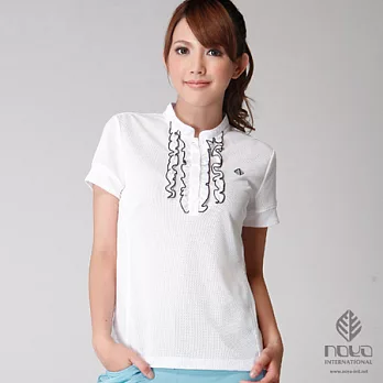 【NOYA】女鍺纖維荷葉邊吸濕快乾典雅立領衫(#0N9A13W-1-30)S白色