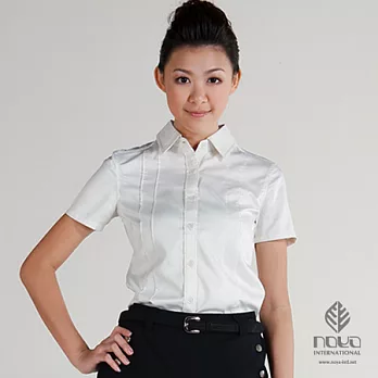 【NOYA】仕女打褶吸濕快乾典雅短袖襯衫(#9N8C01W-1-81)S米白