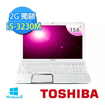 【Toshiba】L850-02H007 WIN8超輕巧．優雅流暢行動力 (i5-3230M/15.6吋/4G/750G/2G獨/白/WIN8)
