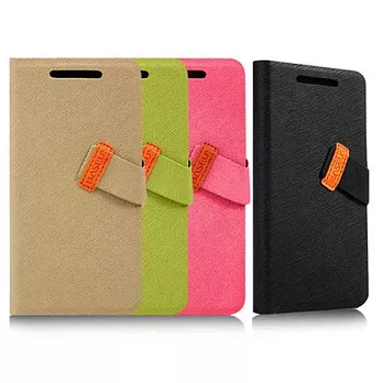 BASEUS_HTC New One 信仰側翻手機皮套綠