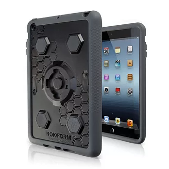 【ROKFORM】ROKSHIELD V3 iPad Mini 多功能耐摔保護殼 (官方代理/背蓋/防摔/防撞)灰框黑