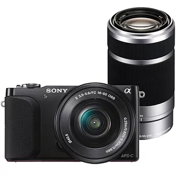 (平輸中文)SONY NEX-3N+16-50mm+55-210mm 變焦雙鏡組-送16G+包電池..共11好禮/黑色