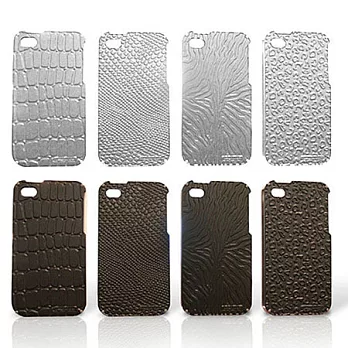 iDw iPhone4/4s 金屬皮革紋路手機保護殼金屬系列_蟒蛇