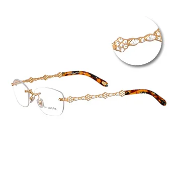 Tiffany&CO;. 典藏傳世奧地利水晶眼鏡 金 # TF-1060B-6002