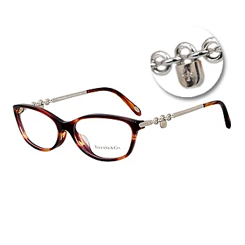 Tiffany&CO;. 鎖飾光學眼鏡 氣質琥珀 # TF-2063-8081