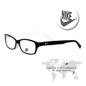 NIKE經典LOGO光學眼鏡 黑白 # NIKE-7842AF-003