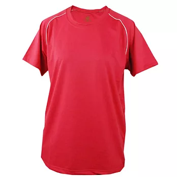 《遊遍天下》MIT台灣製女款圓領吸濕排汗機能衫(S0702)M天竺紅