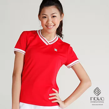 【NOYA】諾亞女吸濕快乾經典羅紋V領衫(#9N9A05W-2-08)S紅色