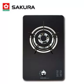 櫻花 SAKURA-單口玻璃檯面併爐 G-2110KG (天然瓦斯)黑色玻璃-天然瓦斯/含原廠服務人員到府基本安裝