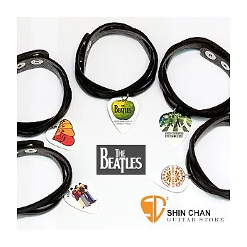 絕對限量-THE BEATLES披頭四（青蘋果）類皮革手鍊【T-na手創品牌】款式A