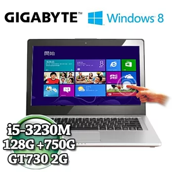 GIGABYTE 技嘉 U2442T 14吋 Win8 觸控Ultrabook/i5-3230M/8G/750G HD+128G SSD/GT730M 2GB