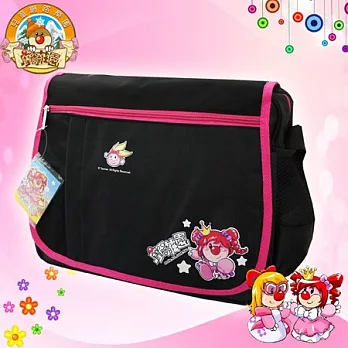 【摩爾莊園】麼麼公主㊣版授權 多功能側背書包(黑色)黑色