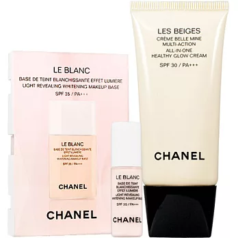 CHANEL 香奈兒 米色時尚全能BB霜(#N10)(30ml)+妝前乳(2.5ml)