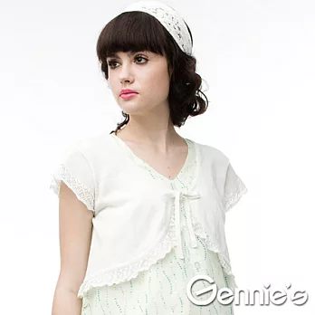 【Gennie’s奇妮】Feravani系列‧百搭針織綁帶春夏孕婦短版小外套(CSU61)S黑