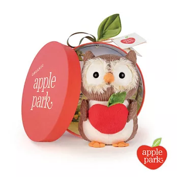 【 美國 Apple Park 】有機棉玩偶彌月禮盒 - 蘋果貓頭鷹