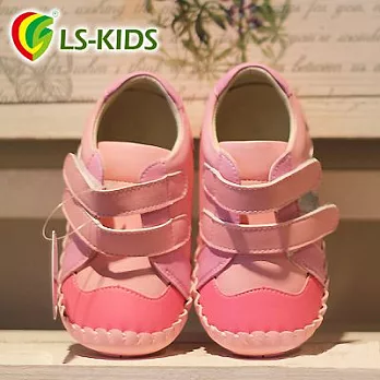 【LS-KIDS】手工精製皮革學步鞋(粉紅公主)13粉紅