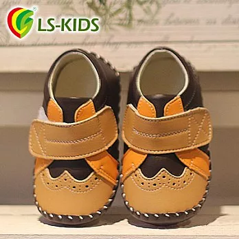 【LS-KIDS】手工精製皮革學步鞋(卡布奇諾)13咖啡