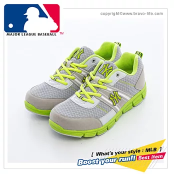 MLB大聯盟洋基 ~ 避震氣墊運動鞋 (灰綠)38灰綠色