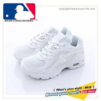 MLB大聯盟洋基 ~ 避震氣墊運動鞋 (全白)男女鞋款38白色