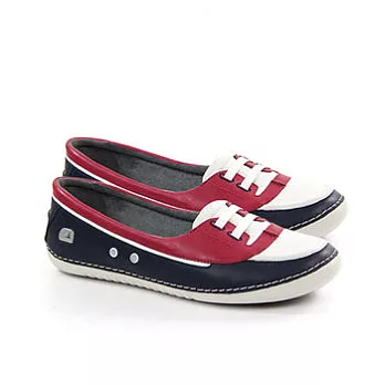 CLARKS_克拉克 (女款) 俏皮色調休閒平底娃娃鞋4.5藍色