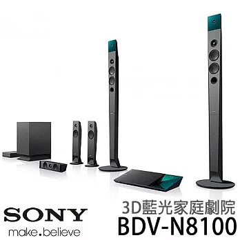 SONY 新力 BDV-N8100W 3D藍光家庭劇院組加贈《SONY 原廠藍光抱枕組》