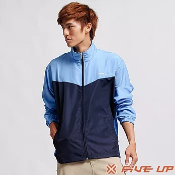 【FIVE UP】飛行爵士抗UV薄風衣外套-男(深海藍)M深海藍