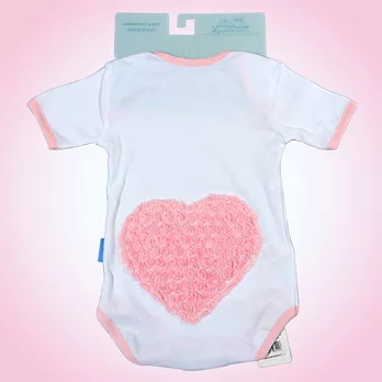 Cutie Bella包臀衣，粉邊Heart on Back-Pinky(6~12m)