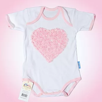 Cutie Bella包臀衣，粉邊Heart-Pinky(6~12m)