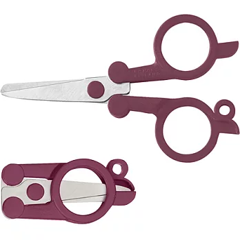 《FISKARS》COLOR 摺疊好攜小剪刀(深紫)