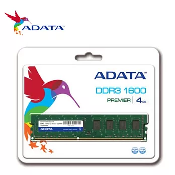 A-DATA 威剛 4GB DDR3 1600 桌上型記憶體