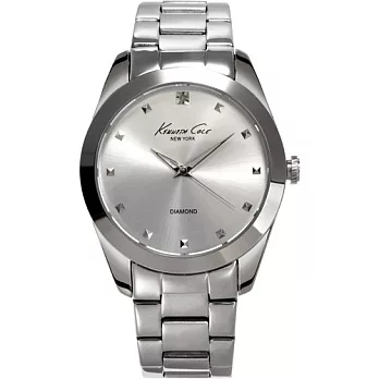 Kenneth cole 典雅風情鍊帶腕錶-銀/39mm銀色