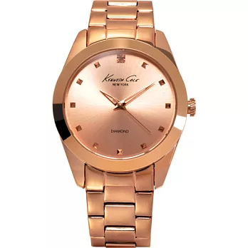 Kenneth cole 典雅風情鍊帶腕錶-玫瑰金/39mm玫瑰金