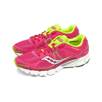 Saucony 專業慢跑鞋--ProGrid Mirage 3--桃螢黃--10173-1 --女6.5桃螢黃