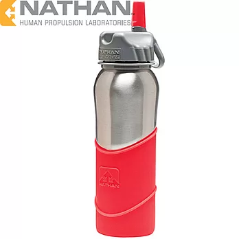 美國NATHAN 不鏽鋼水壺700ml 銀紅