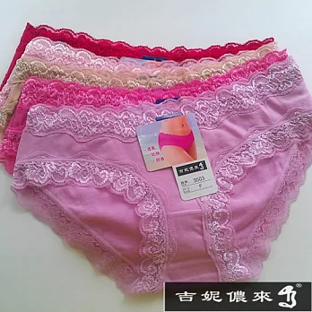 【吉妮儂來】舒適蕾絲低腰三角褲~6件組 (隨機取色/尺寸Free)其他隨機取色