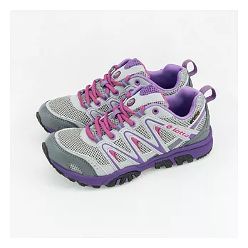 女 LOTTO- 專業戶外鞋--多功能山水車鞋 灰紫 116723灰紫