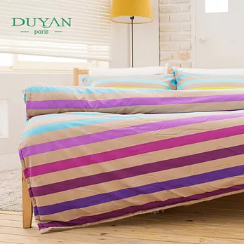 DUYAN《流光霓彩》加大四件式超柔細纖維兩用被床包組
